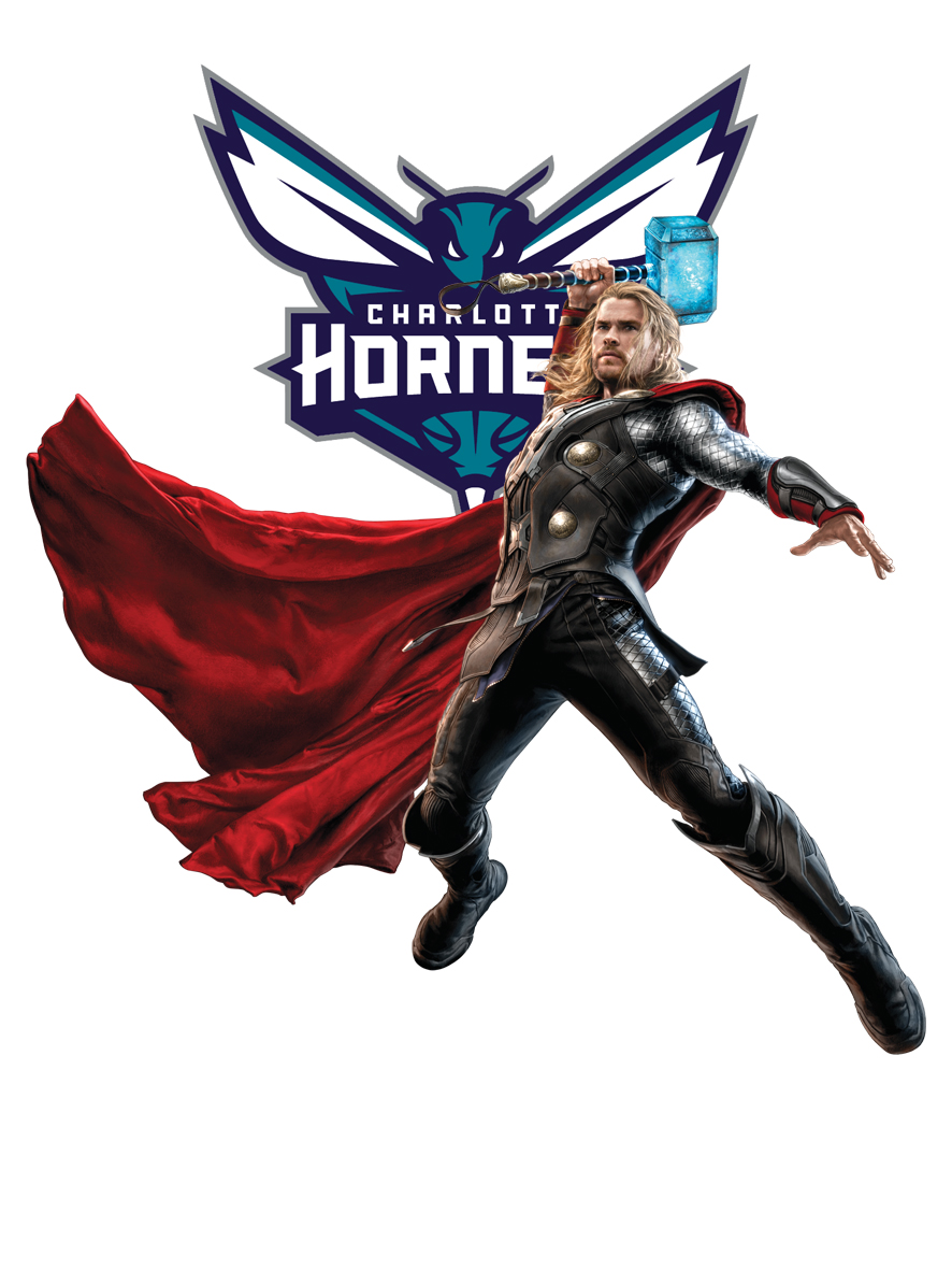 Charlotte Hornets Thor Logo vinyl decal